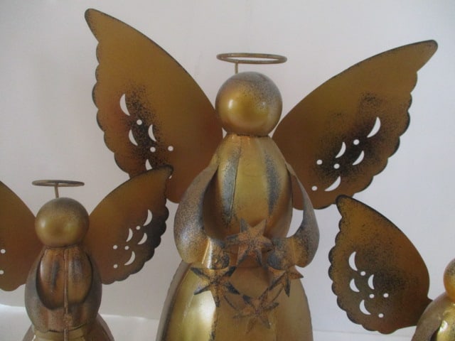 Three Jackson & Perkins Metal Herald Angels - 4