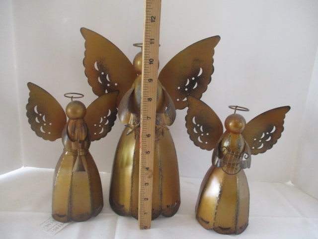 Three Jackson & Perkins Metal Herald Angels - 7