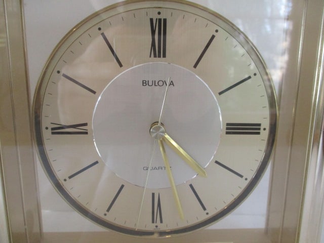 Bulova and Seiko Brass Quartz Desk/Table Clocks - 6
