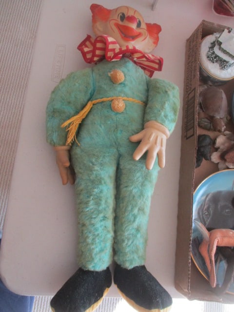 Vintage Knickerbocker Toy "Bozo The Clown" Plastic Molded Face and Hand Doll (1 of 7)