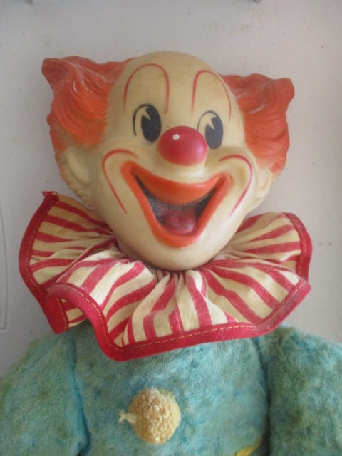 Vintage Knickerbocker Toy "Bozo The Clown" Plastic Molded Face and Hand Doll - 2