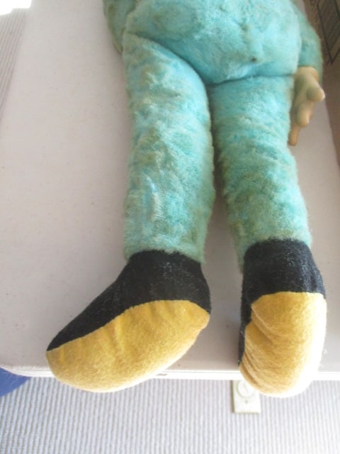 Vintage Knickerbocker Toy "Bozo The Clown" Plastic Molded Face and Hand Doll - 7