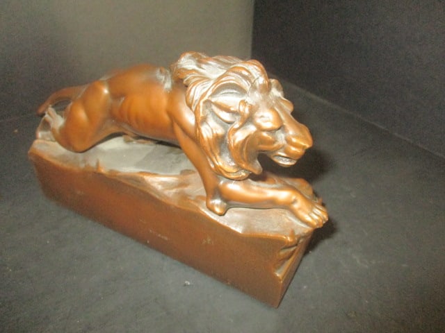 Pair of Bronze Lion Bookends - 3