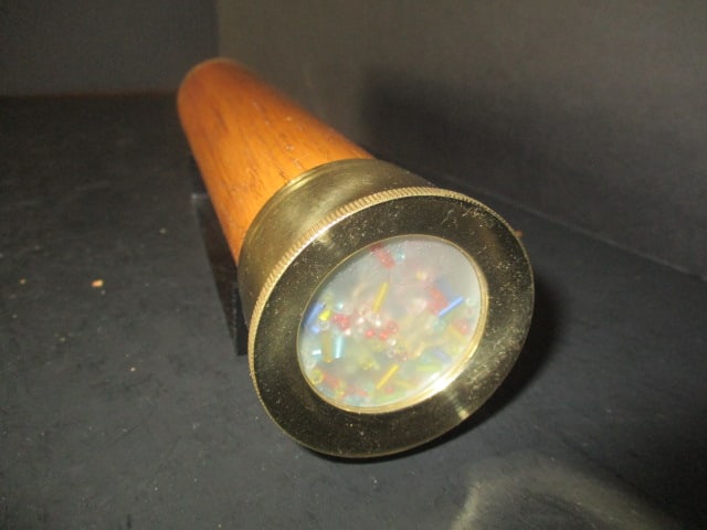 Oak and Brass Kaleidoscope with Stand - 2