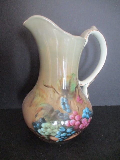 Lisa White Arts Unig Inc. "Vineyard Blessings" Pitcher: 10"h 