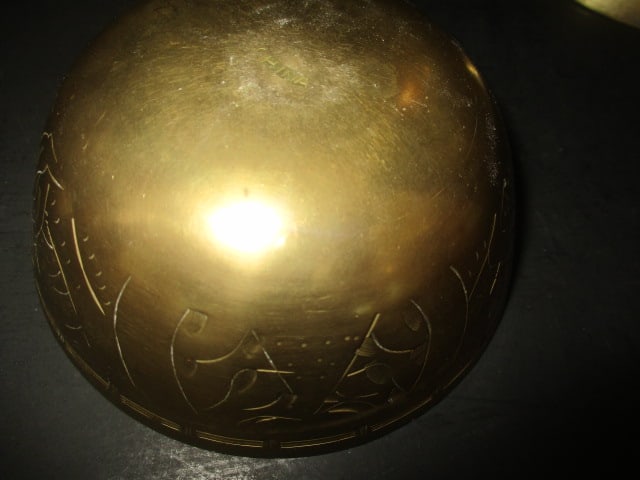 Two Brass Relief Design Bowls - 4