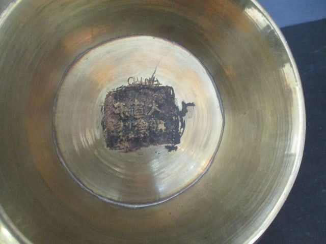 Two Brass Relief Design Bowls - 7