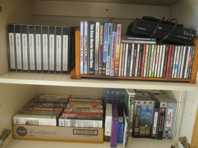 Magnavox DVD Player with Remote, Large Grouping of DVD and VHS Movies and (1 of 6)