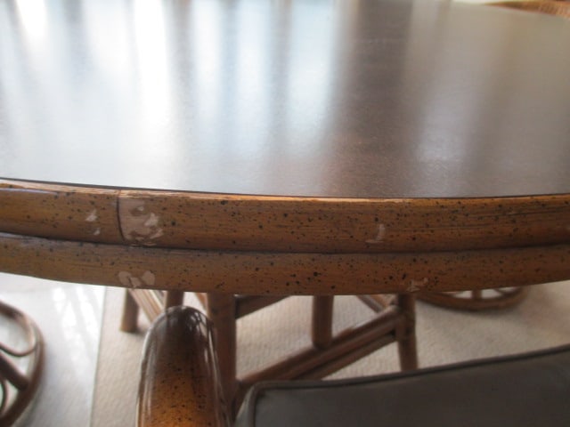 Midcentury Rattan Dinette Set - 16