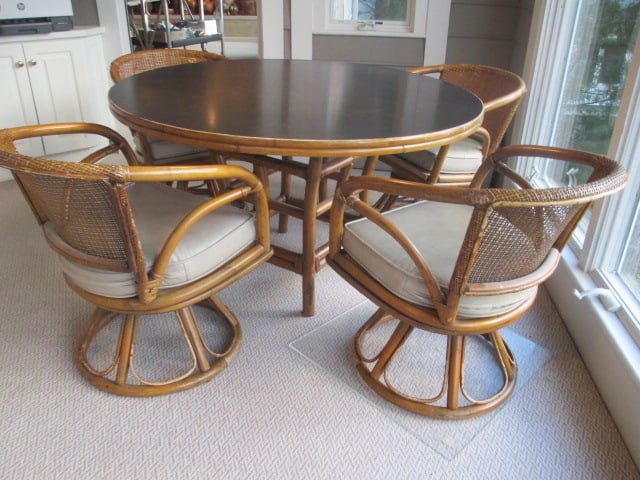 Midcentury Rattan Dinette Set (1 of 16)
