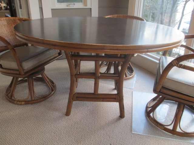 Midcentury Rattan Dinette Set - 2