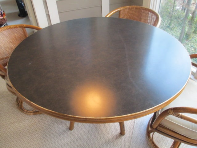 Midcentury Rattan Dinette Set - 3