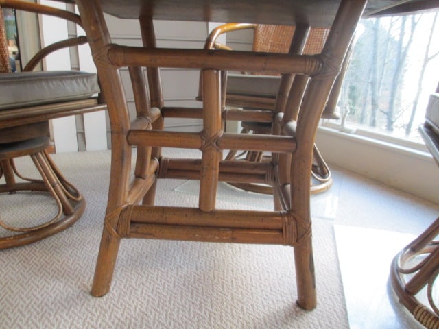 Midcentury Rattan Dinette Set - 4