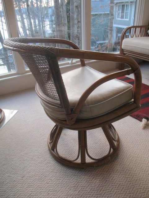 Midcentury Rattan Dinette Set - 8