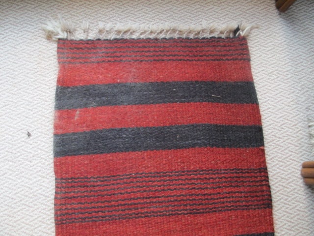 Hand Woven Oaxaco, Mexico Wool and Mohair Weft Area Rug - 3