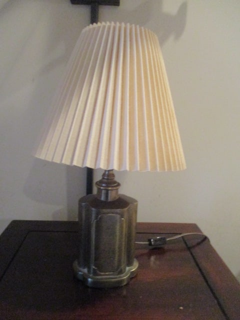 Antiqued Brass Vanity/Desk Lamp (1 of 5)