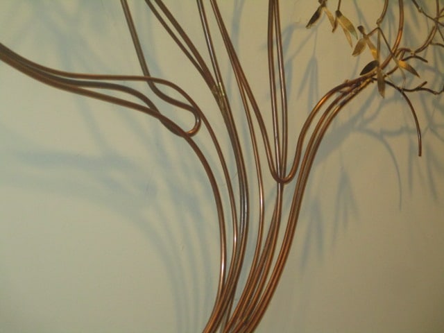 Large Copper and Brass Tree of Life Metal Wall Art - 4