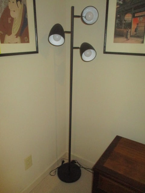 Black 3 Head Adjustable Floor Lamp (1 of 3)