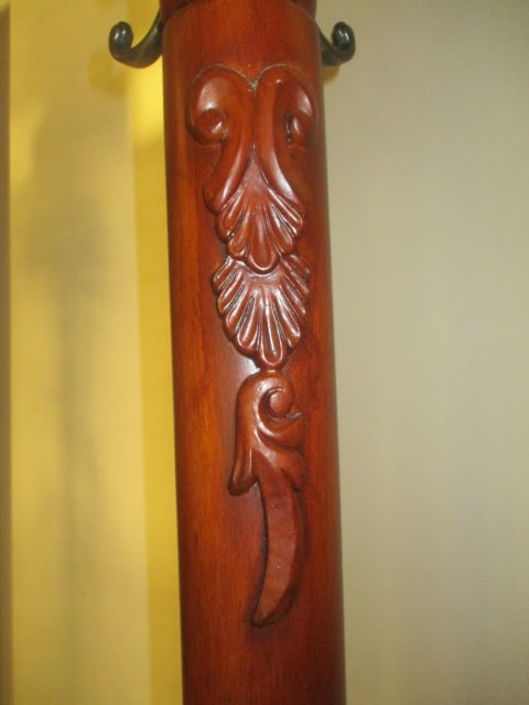 Carved Wood Coat/Hall Tree - 3