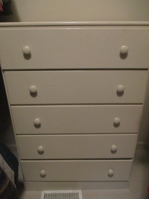 Painted Wood 5 Drawer Chest (1 of 4)