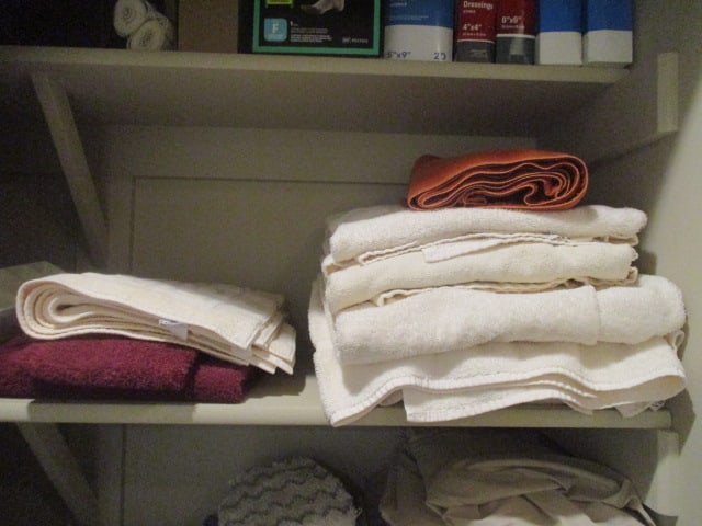 Contents of Master Bath Linen Closet-Towels, Bath Mats, Wash Tubs, Sheets, - 3
