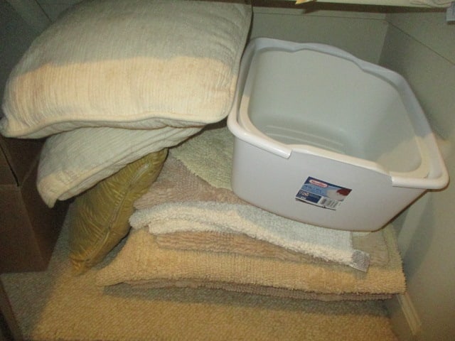 Contents of Master Bath Linen Closet-Towels, Bath Mats, Wash Tubs, Sheets, - 6