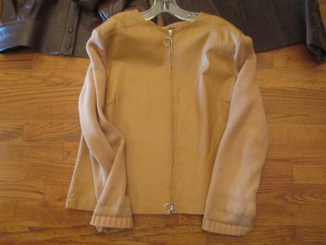 Ladies Maurice Sasson Leather Accent Sweater Jacket, Margaret Godfrey Suede Jacket and - 2