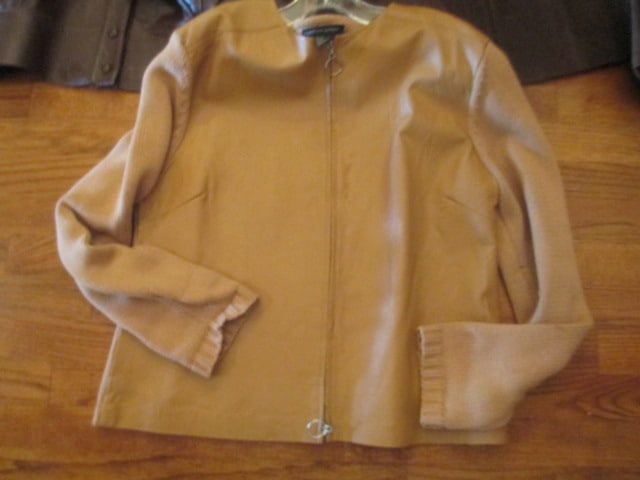 Ladies Maurice Sasson Leather Accent Sweater Jacket, Margaret Godfrey Suede Jacket and - 4