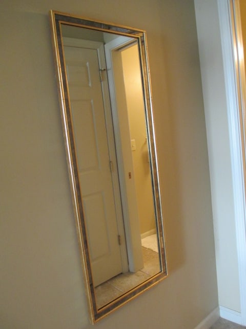 Gold Gilt and Smoke Mirror Panel Framed Wall Mirror (1 of 4)