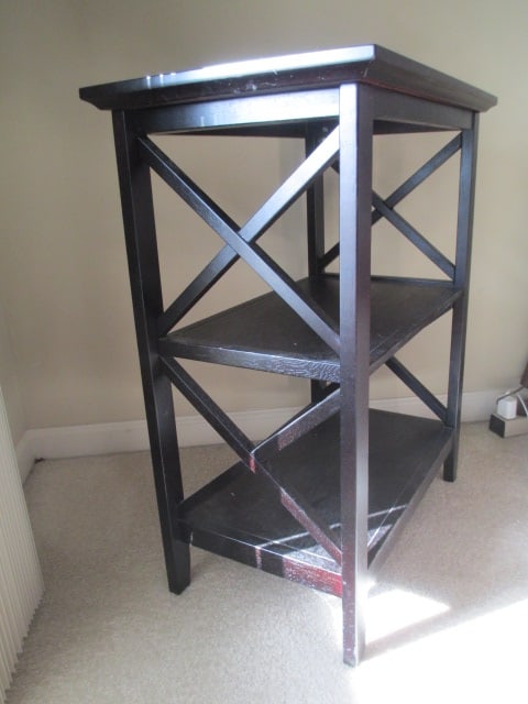 Pier 1 Tiered Cross Base Design Side Table - 3