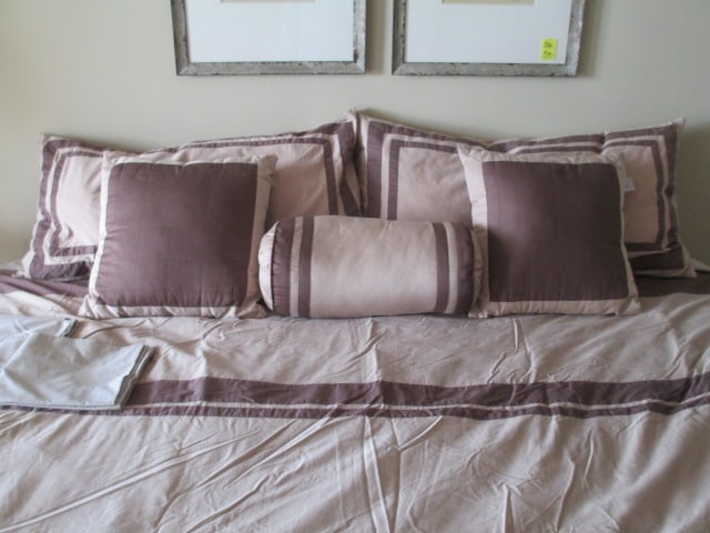 Spa Collection King Size Duvet Bedding Set with Accent Pillows - 2