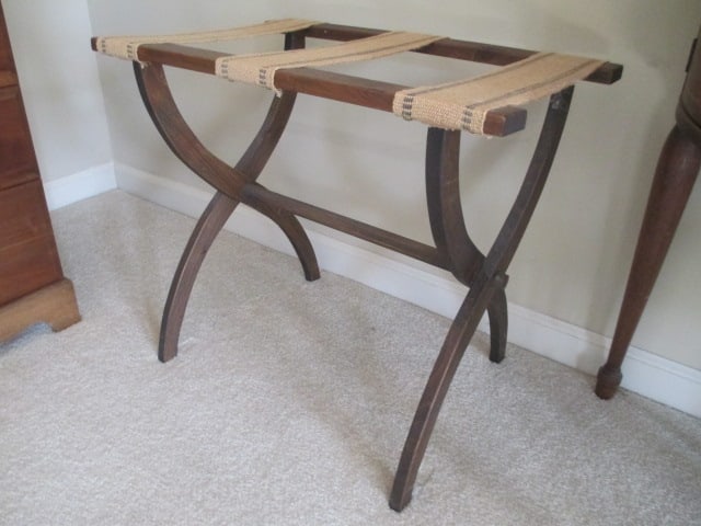 Burlap Strap Folding Luggage Rack (1 of 4)