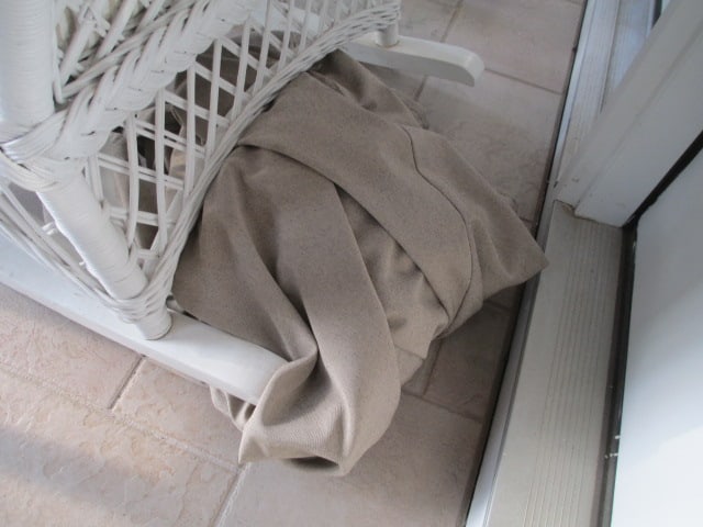 Pair of Painted White Wicker Rockers with Removable Seat/Back Cushions - 14