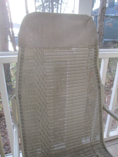 Pair of High Back Metal Frame Painted Cream Woven Bouncy Chair - 4