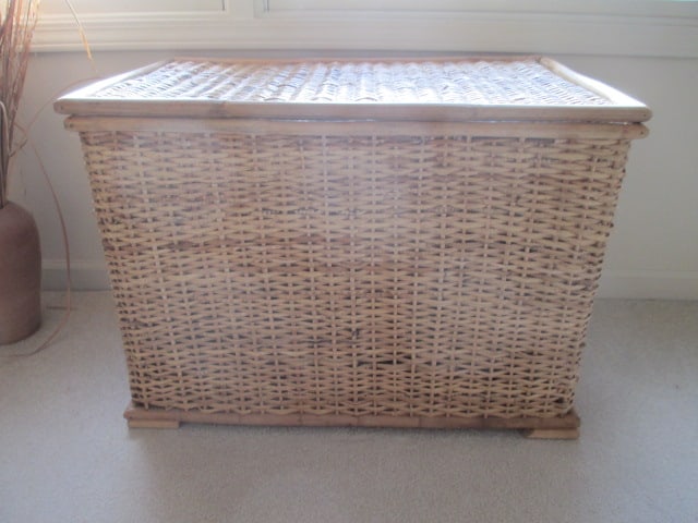 Woven Ratan Hinged Lid Trunk (1 of 9)