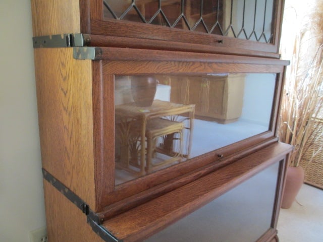 Antique Globe-Wernicke Co. Tiered 4 Stack Oak Barrister Bookcase - 12