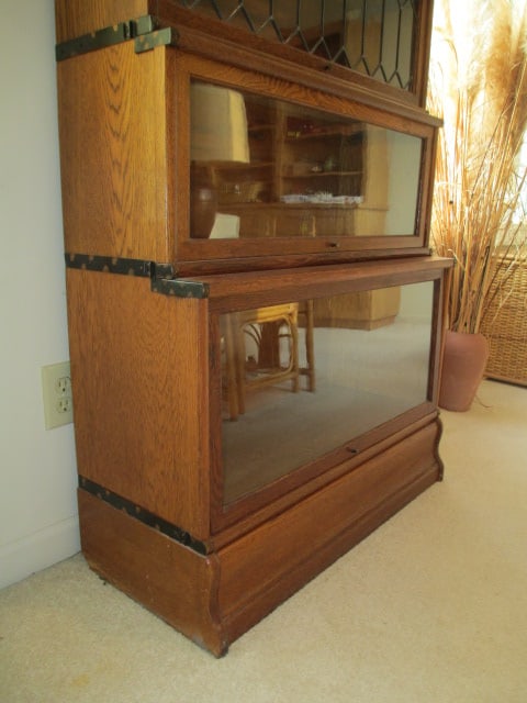 Antique Globe-Wernicke Co. Tiered 4 Stack Oak Barrister Bookcase - 3