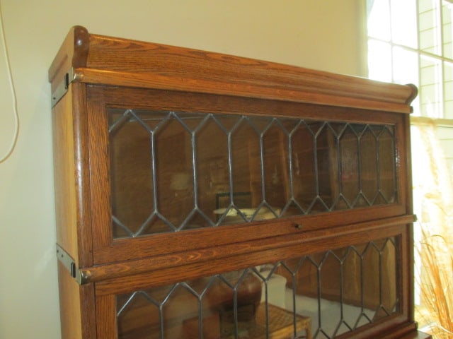 Antique Globe-Wernicke Co. Tiered 4 Stack Oak Barrister Bookcase - 4