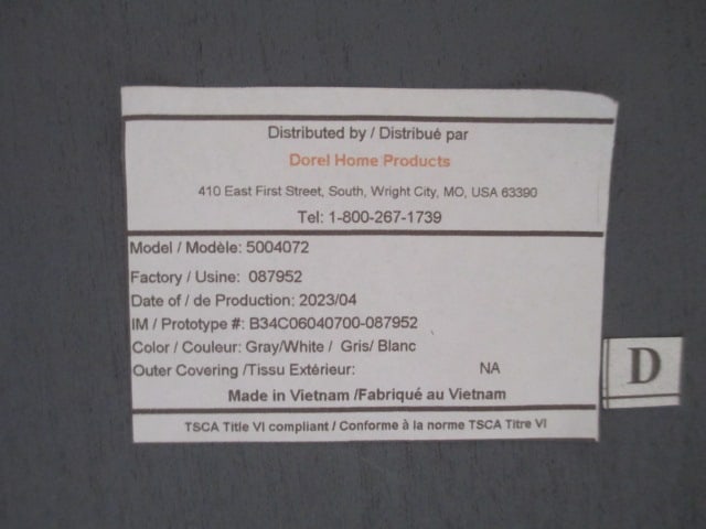 Dorel Home Products 2 Tone Drop Leaf 3 Piece Dinette Set - 6