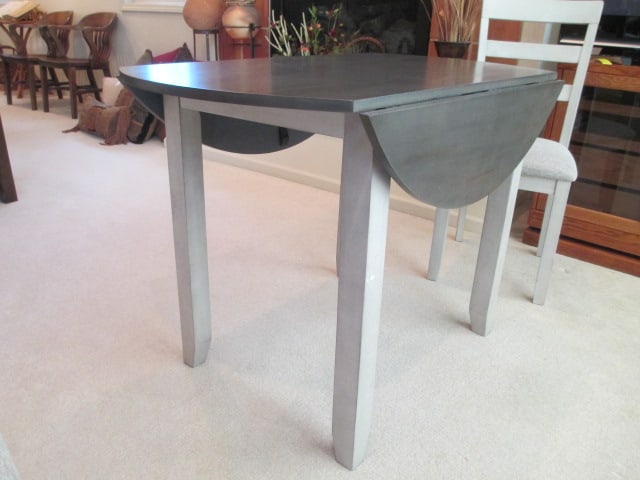 Dorel Home Products 2 Tone Drop Leaf 3 Piece Dinette Set - 7