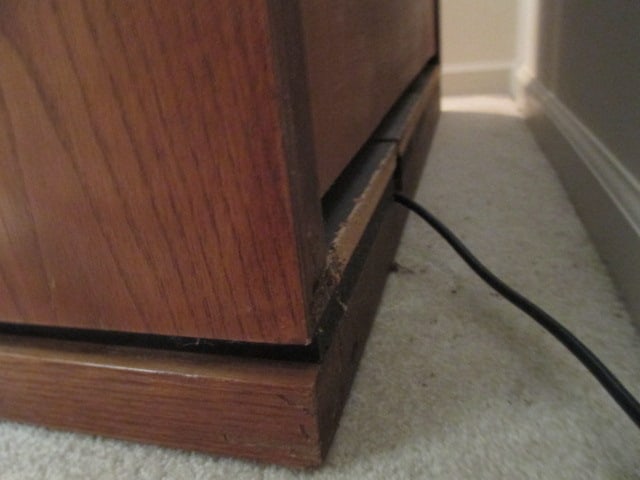 Retro Oak Glass Door Console Cabinet - 11