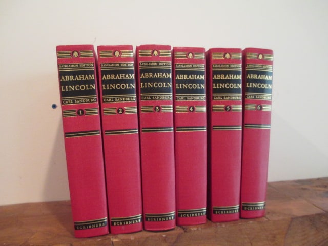1926 "Abraham Lincoln The Sangamon Edition" Six Volume Set by Carl Sandburg (1 of 11)