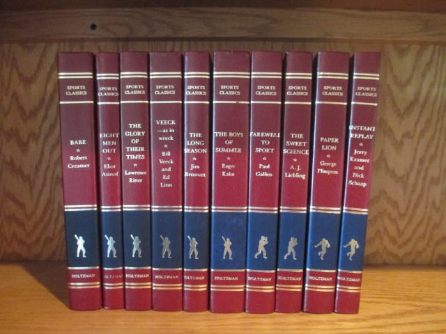 Ten 1960-70's Holtzmann Press Author Signed Sports Classic Leather Bound Book Set (1 of 4)