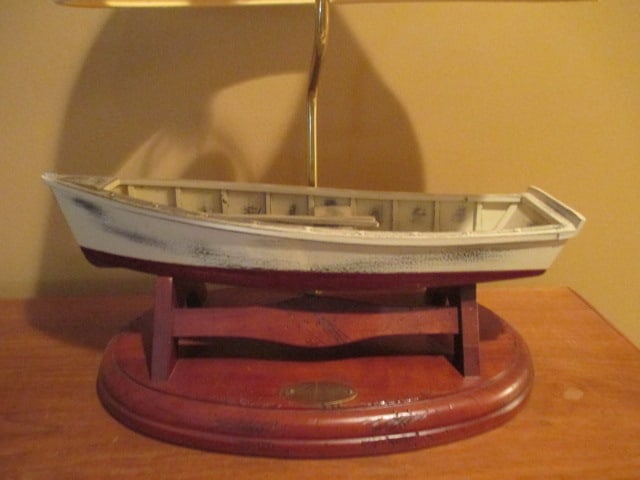 "Shove Skiff" Model Row Boat Table Lamp - 2
