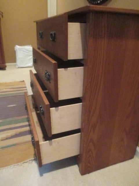 Oak Double Dresser with Wrought Iron Pulls - 7