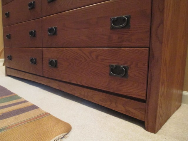 Oak Double Dresser with Wrought Iron Pulls - 9