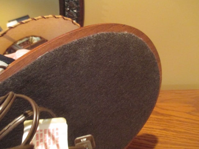 Wooden Model Canoe Table Lamp with Textured Paper Shade with Leather Laced Edge - 7