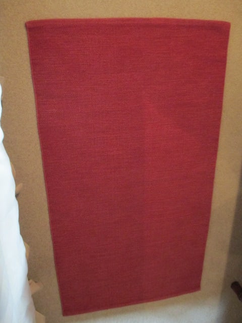 Red Cotton Woven Area Rug: 27 1/2" x 50", Local Pickup Only 