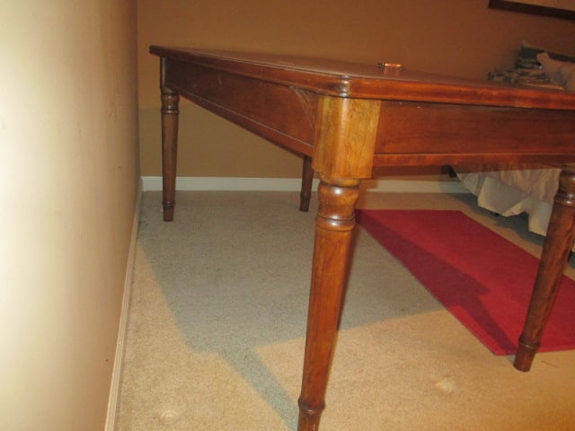 Antique Mahogany Standard Furniture Co. Kitchen Table with Drawers - 9