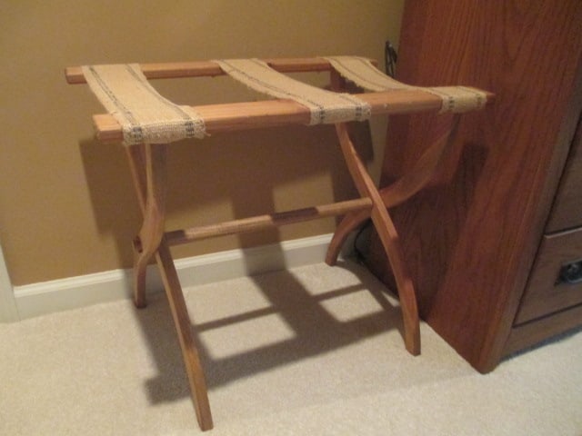 Burlap Strap Folding Luggage Rack (1 of 5)